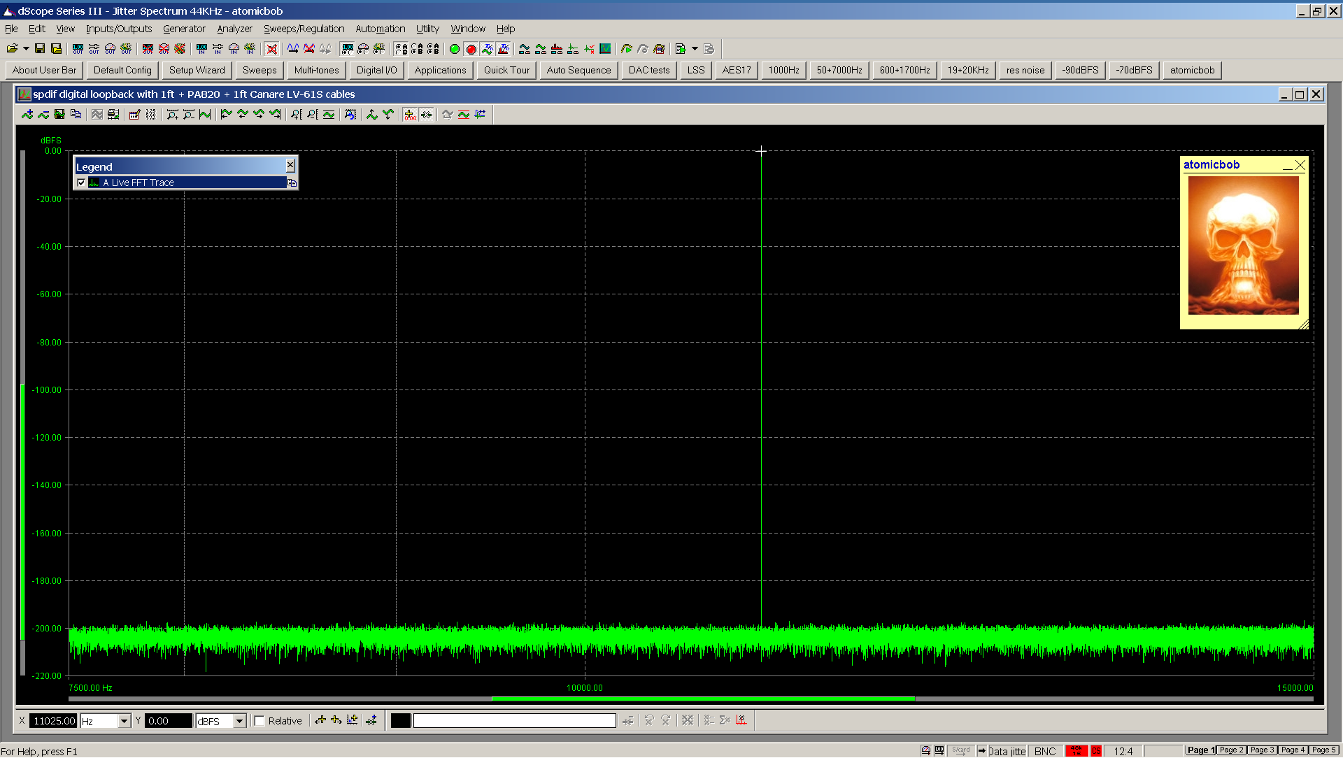 20201214 Inferred Jitter FFT - spdif loopback 1ft + PA820 + 1ft Canare LV-61S 44KHz.png