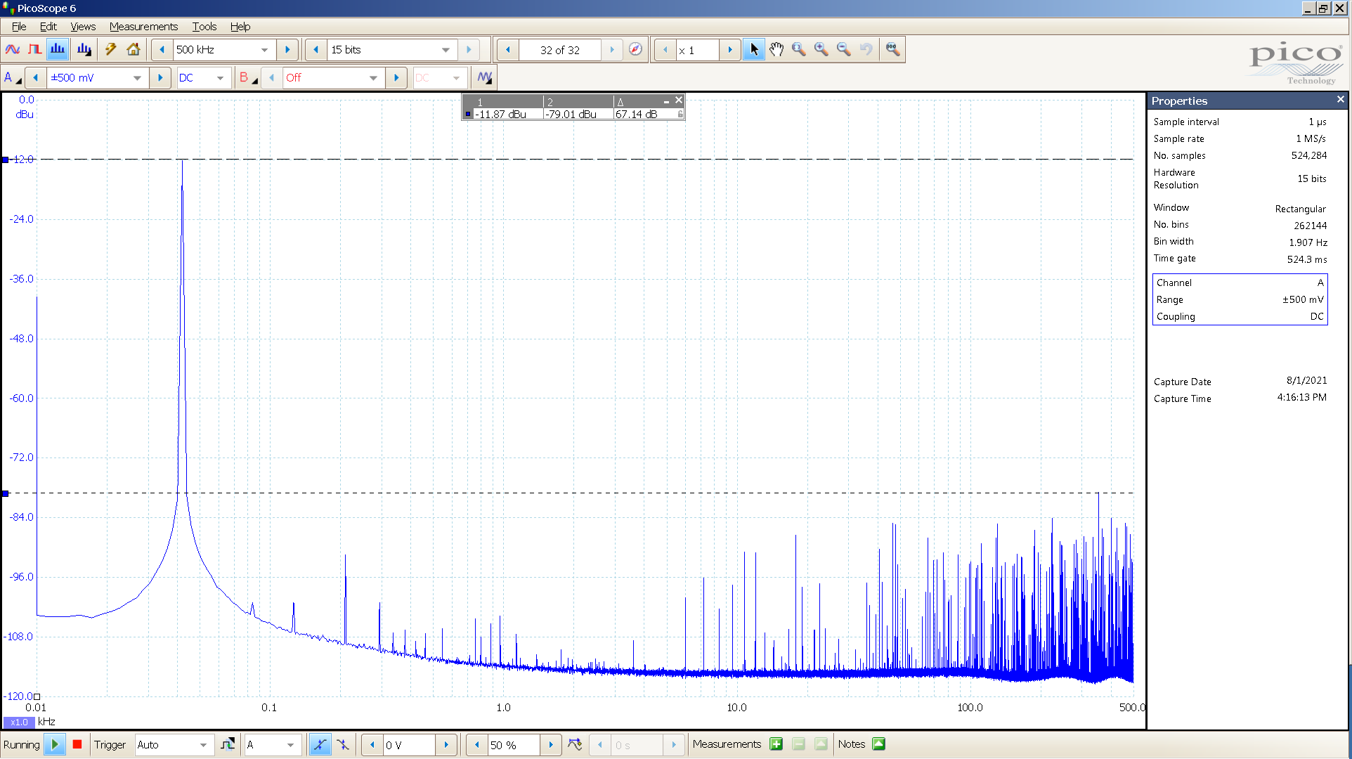 20210801 dac1421 40 Hz sine FFT -20dBFS 88K spdif SE Slow.png